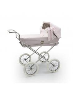 COCHE MINISWEET ROSA CHASIS CROMADO BEBELUX