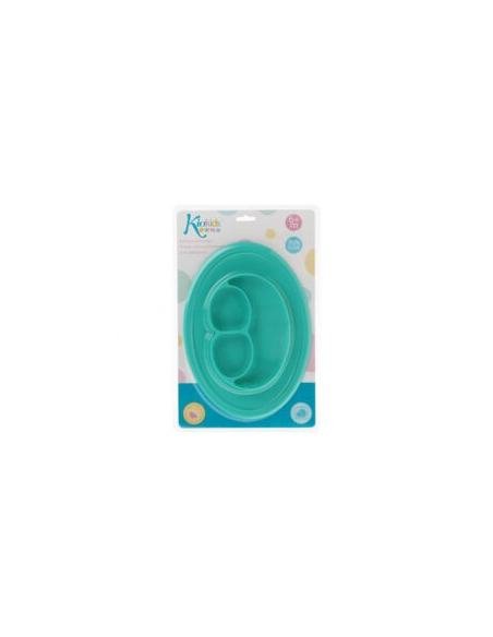 BANDEJA ANTIDESLIZANTE DE SILICONA VERDE KIOKIDS