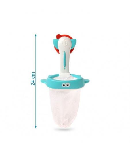 CANASTA Y RED DE PESCA 2 EN 1 JUGUETE PARA EL BAÑO KIOKIDS