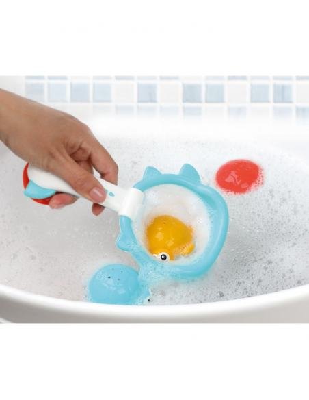 CANASTA Y RED DE PESCA 2 EN 1 JUGUETE PARA EL BAÑO KIOKIDS