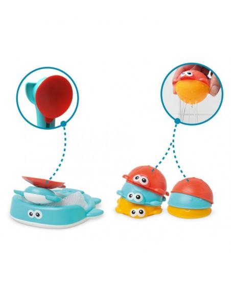 CANASTA Y RED DE PESCA 2 EN 1 JUGUETE PARA EL BAÑO KIOKIDS