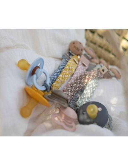 CHUPETERO TRENZADO IVORY / MUSTARD / VAINILLA BIBS