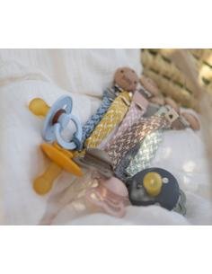 CHUPETERO TRENZADO PETROL / BABY BLUE BIBS 2