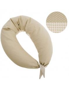 COJIN DE LACTANCIA LUNA VICHY10 BEIGE CAMBRASS