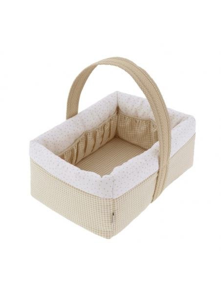 CESTA CANASTILLA  VICHY10 BEIGE CAMBRASS