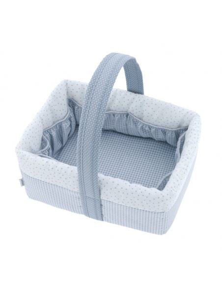 CESTA CANASTILLA VICHY10 CELESTE CAMBRASS