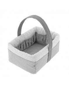 CESTA CANASTILLA VICHY10 GRIS CAMBRASS