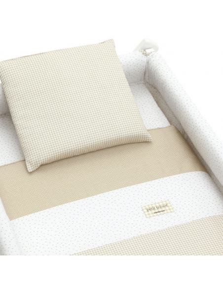 MINICUNA TIJERA MADERA VICHY10 BEIGE/BCO CAMBRASS
