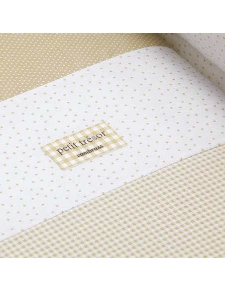 MINICUNA TIJERA MADERA VICHY10 BEIGE/BCO CAMBRASS