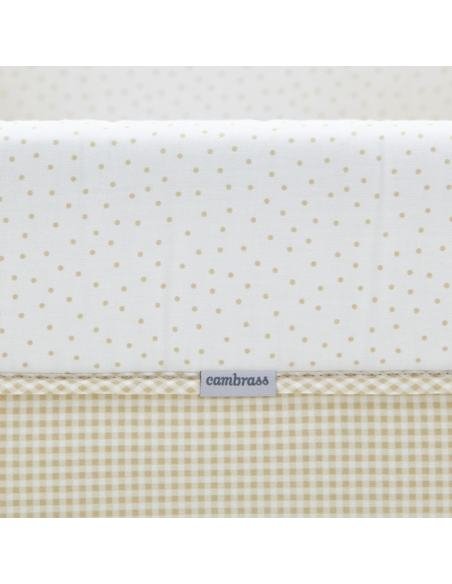 MINICUNA TIJERA MADERA VICHY10 BEIGE/BCO CAMBRASS
