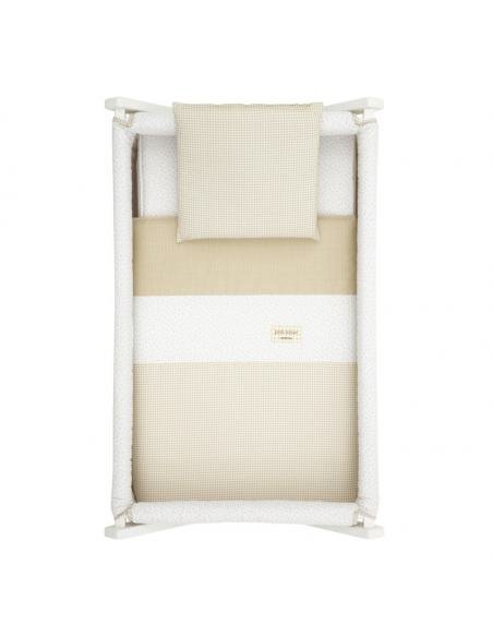 MINICUNA TIJERA MADERA VICHY10 BEIGE/BCO CAMBRASS