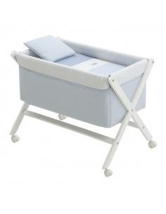 MINICUNA TIJERA MADERA VICHY10 CELESTE/BCO CAMBRASS
