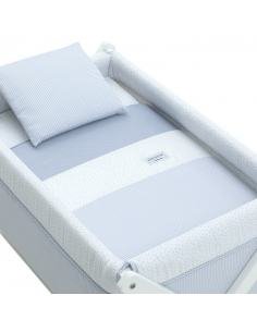 MINICUNA TIJERA MADERA VICHY10 CELESTE/BCO CAMBRASS 2
