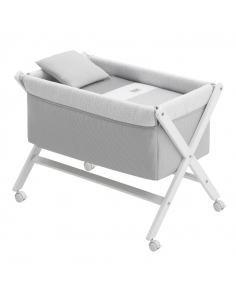 MINICUNA TIJERA MADERA VICHY10 GRIS/BCO CAMBRASS