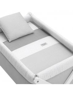 MINICUNA TIJERA MADERA VICHY10 GRIS/BCO CAMBRASS 2