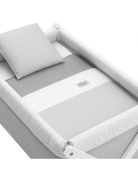 MINICUNA TIJERA MADERA VICHY10 GRIS/BCO CAMBRASS