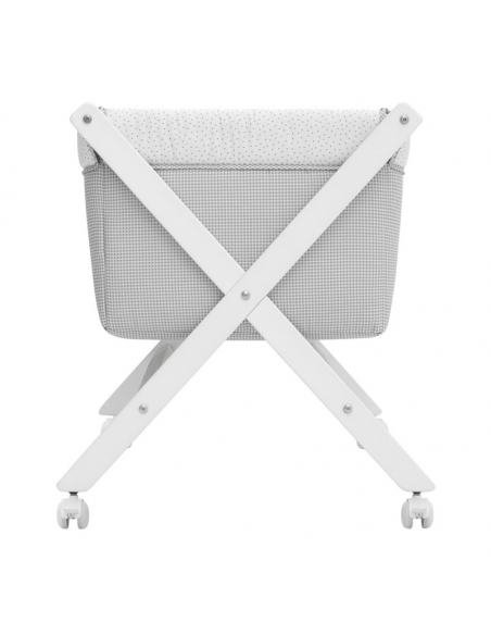 MINICUNA TIJERA MADERA VICHY10 GRIS/BCO CAMBRASS