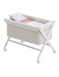 MINICUNA TIJERA MADERA VICHY10 ROSA/BCO CAMBRASS
