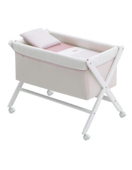 MINICUNA TIJERA MADERA VICHY10 ROSA/BCO CAMBRASS