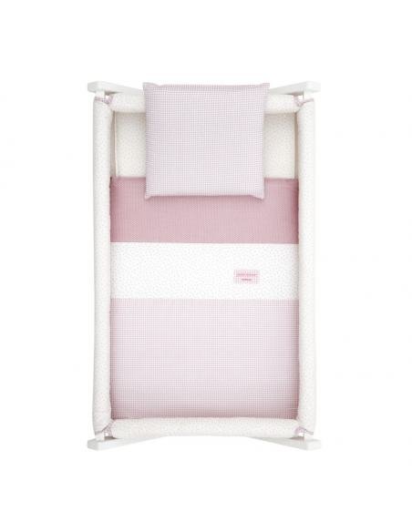 MINICUNA TIJERA MADERA VICHY10 ROSA/BCO CAMBRASS