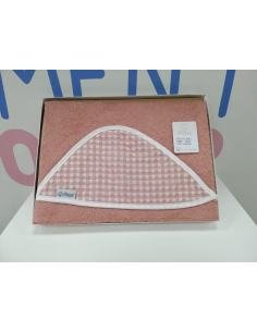 CAPA DE BAÑO BAMBU VICHY ROSA EMPOLVADO D´PEQUES