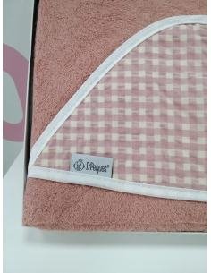 CAPA DE BAÑO BAMBU VICHY ROSA EMPOLVADO D´PEQUES 2