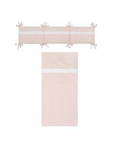 PROTECTOR + COLCHA CUNA 60 PROVENZA ROSA BIMBIDREAMS 2