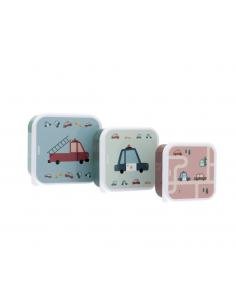 3 CAJAS ALMUERZO VINTAGE CARS TUTETE