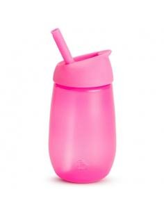 VASO CON PAJITA DESMONTABLE SIMPLE CLEAN ROSA MUNCHKIN