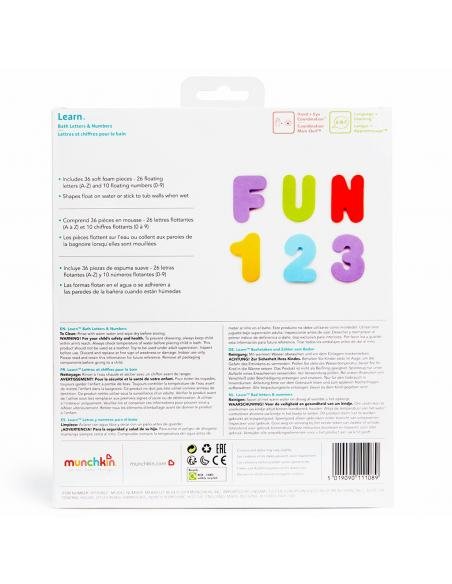 JUGUETE DE BAÑO LETRAS Y NUMEROS MUNCHKIN