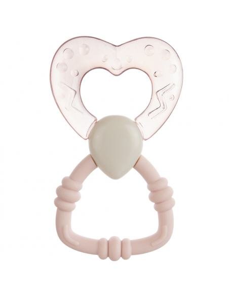 SONAJERO CON MORDEDOR REFRIGERANTE CORAZON ROSA CANPOL BABIES