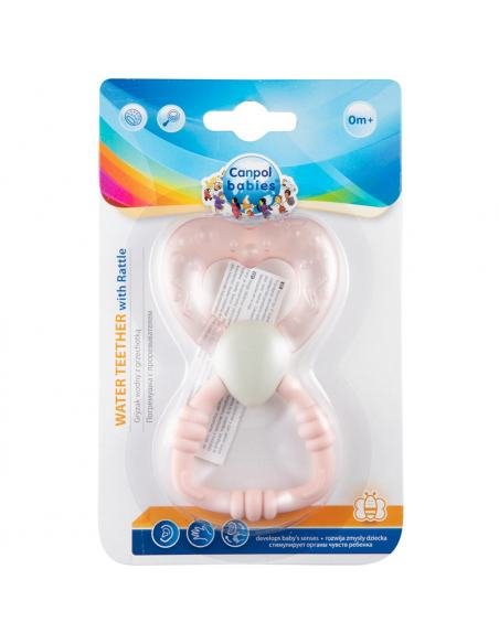 SONAJERO CON MORDEDOR REFRIGERANTE CORAZON ROSA CANPOL BABIES
