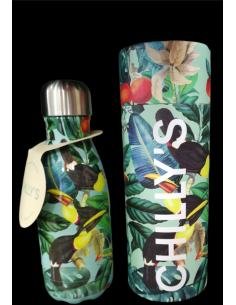 BOTELLA ACERO INOXIDABLE TROPICAL TUCAN 260 ML CHILLY´S 2
