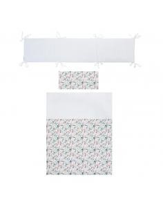 FUNDA NÓRDICA + PROTECTOR DE CUNA + FUNDA DE ALMOHADA FLAMINGO BIMBIDREAMS