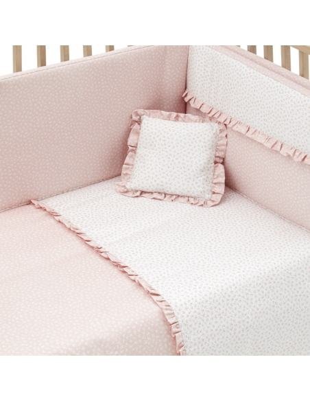 FUNDA NORDICA + PROTECTOR CUNA LIBERTY ROSA CAMBRASS