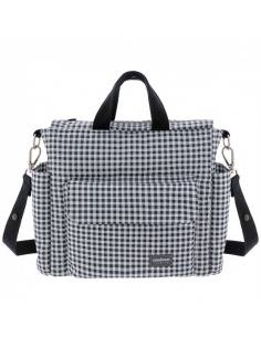 BOLSO MATERNAL PACK VICHY NEGRO CAMBRASS