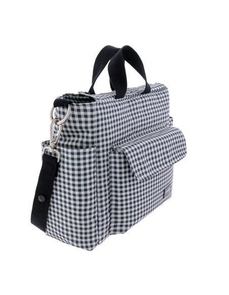 BOLSO MATERNAL PACK VICHY NEGRO CAMBRASS