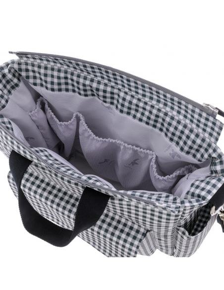 BOLSO MATERNAL PACK VICHY NEGRO CAMBRASS