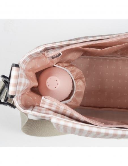 BOLSA CANASTILLA I LOVE VICHY ROSA WALKING MUM