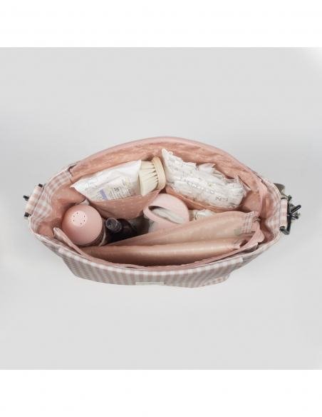BOLSA CANASTILLA I LOVE VICHY ROSA WALKING MUM