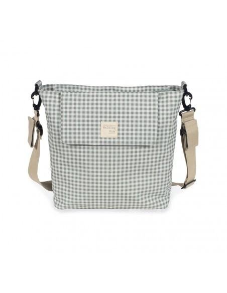 BOLSA CANASTILLA I LOVE VICHY VERDE WALKING MUM