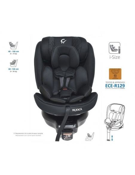 SILLA AUTO 0-1-2-3 RODEA NEGRA CARBEBE