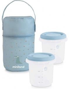 SET RECIPIENTES HERMETICOS CON BOLSA AZUL MINILAND