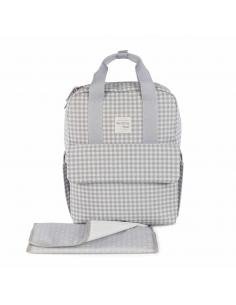 MOCHILA I LOVE VICHY GRIS WALKING MUM