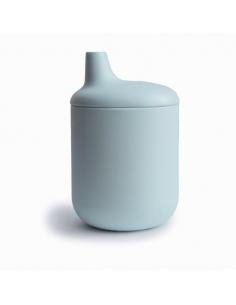 TAZA DIDÁCTICA SILICONA SOLID POWDER BLUE MUSHIE