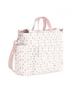 BOLSO MATERNAL PACK AURA BEIGE / FLORES CAMBRASS 2