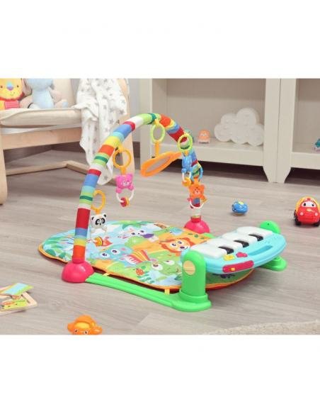 MANTITA DE ACTIVIDADES Y PIANO PATADITAS 2 EN 1 KIOKIDS