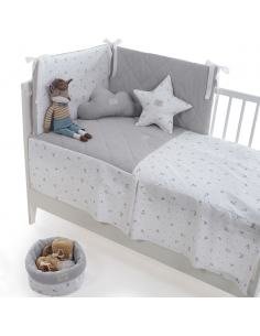 COLCHA Y PROTECTOR CUNA 60 MARCIAL GRIS UZTURRE 2