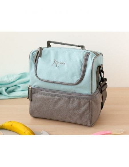 BOLSO TÉRMICO 2 COMPARTIMENTOS AZUL KIOKIDS