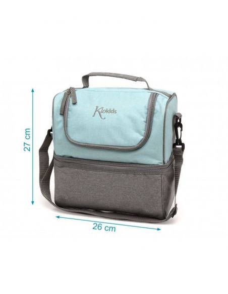 BOLSO TÉRMICO 2 COMPARTIMENTOS AZUL KIOKIDS